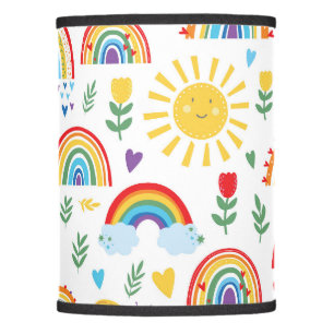Rainbows, Sunshine, Butterflies, Tulips Kids Lamp Shade