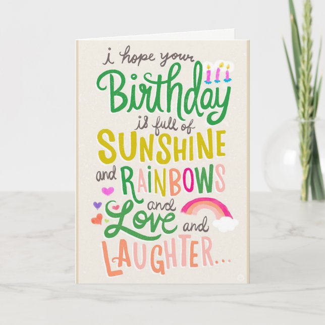 Rainbows & Sunshine Card (Front)