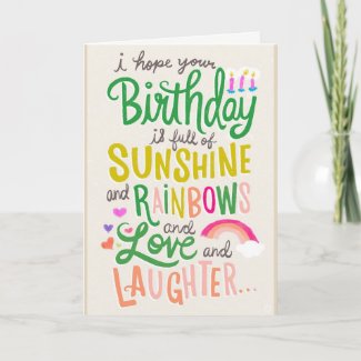 Rainbows & Sunshine Card