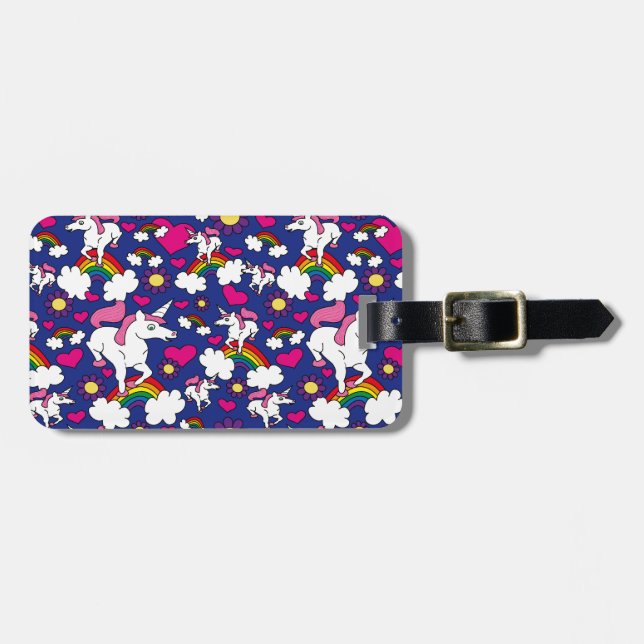 Rainbows & Unicorns Luggage Tag (Front Horizontal)