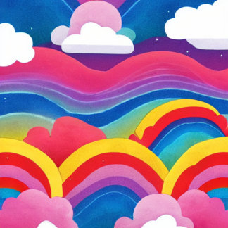 Rainbows with clouds leggings