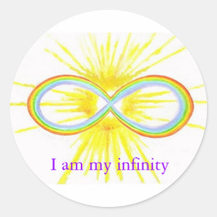 rainbowsheart classic round sticker