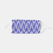 Raincross - Blue Checkered Design Adult Cloth Face Mask (Front, Folded)