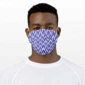 Raincross - Blue Checkered Design Adult Cloth Face Mask (Worn)