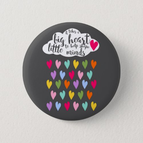 Raindrop  and cloud colorful teacher gift button