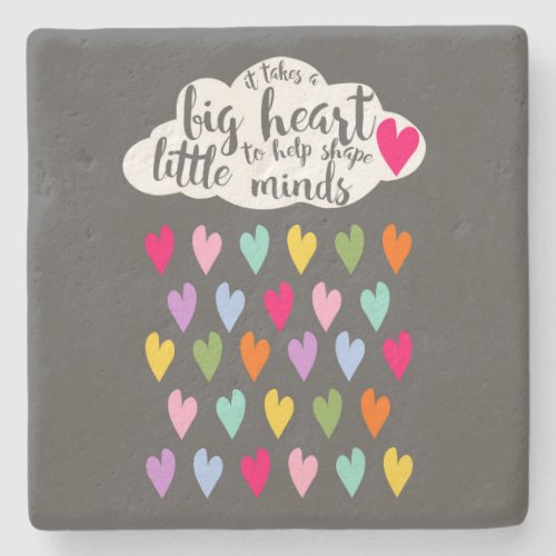 Raindrop  and cloud colorful teacher gift stone coaster