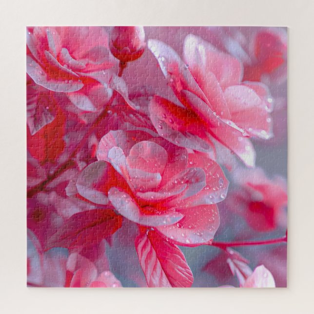 Raindrop Blush Pink Blossom Jigsaw Puzzle (Vertical)
