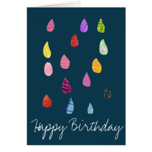 Raindrop boho colorful creative cards