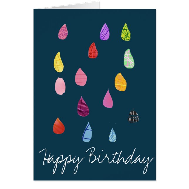 Raindrop boho colorful creative cards (Front)