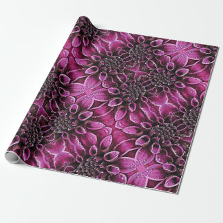 Raindrop Dahlias Wrapping Paper