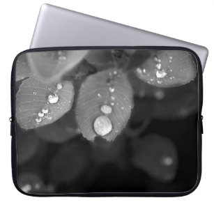 Raindrop on a Leaf Laptop Sleeve