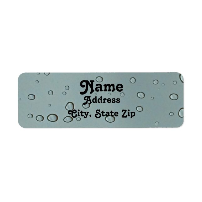 Raindrop Photo Rainy Weather Gray Professional Label (Front)