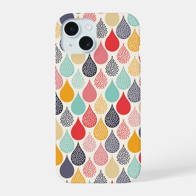 Raindrop Pop Art Dot Pattern Iphone Case (Back)