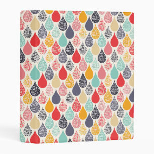 Raindrop Pop Art Dot Pattern Mini Binder