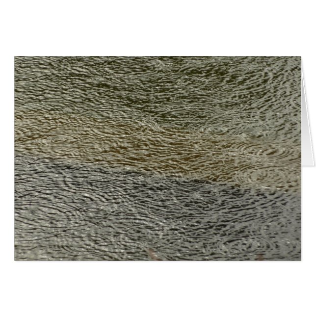Raindrop Ripples Abstract Nature Photography Cards (Front Horizontal)