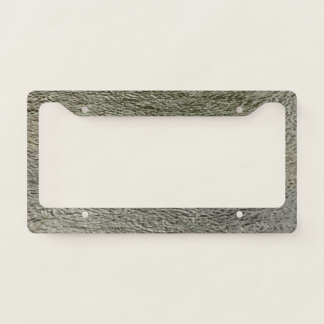 Raindrop Ripples Abstract Nature Photography License Plate Frame (Front)