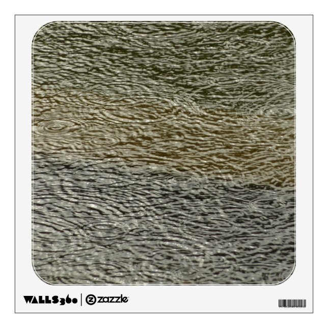 Raindrop Ripples Abstract Nature Photography Wall Sticker (Front)