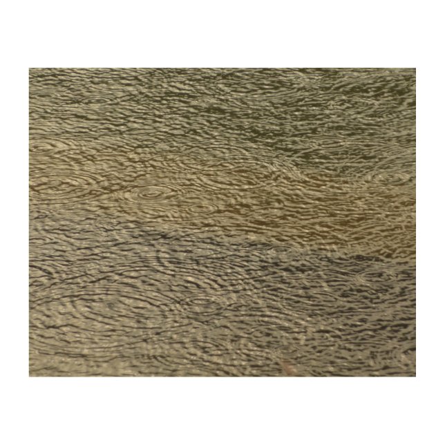 Raindrop Ripples Abstract Nature Photography Wood Wall Art (Front)