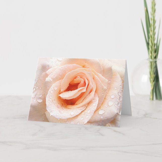 Raindrop rose greeting card (Front)