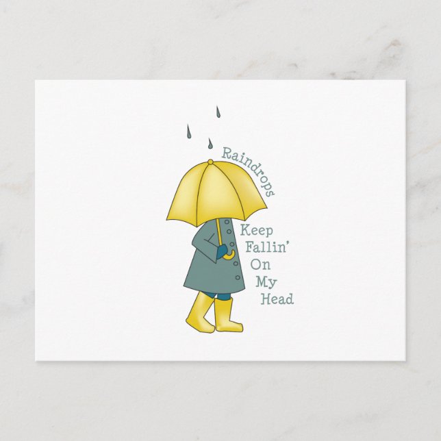 Raindrop Saying Postcard (Front)