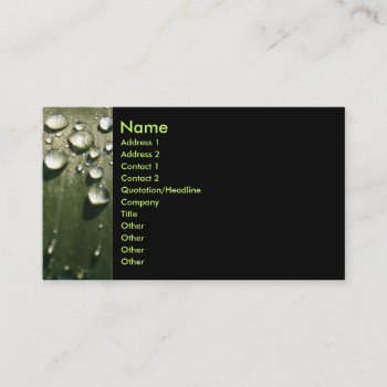 Raindrop Shadows Business Card by Bro_Jones at Zazzle
