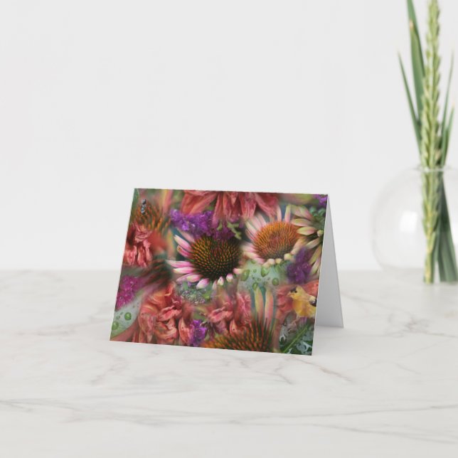 Raindropped Flowers notecard (Front)