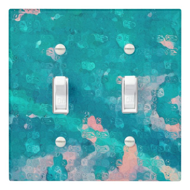 Raindrops Abstract Light Switch Cover (In Situ)