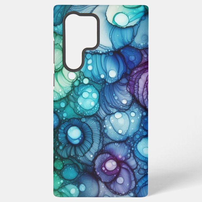 Raindrops Alcohol Ink Samsung Galaxy Case (Back)
