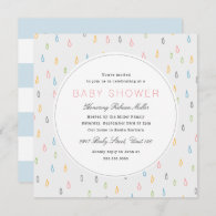 Raindrops Baby Shower Invitation