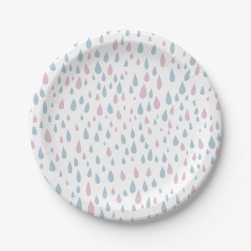 Raindrops Baby Shower  Paper Plates