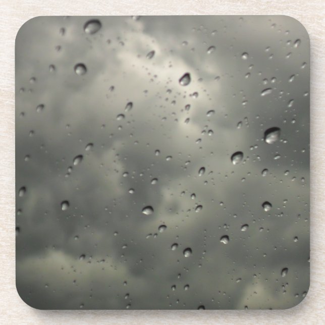 Raindrops Beverage Coaster (Front)