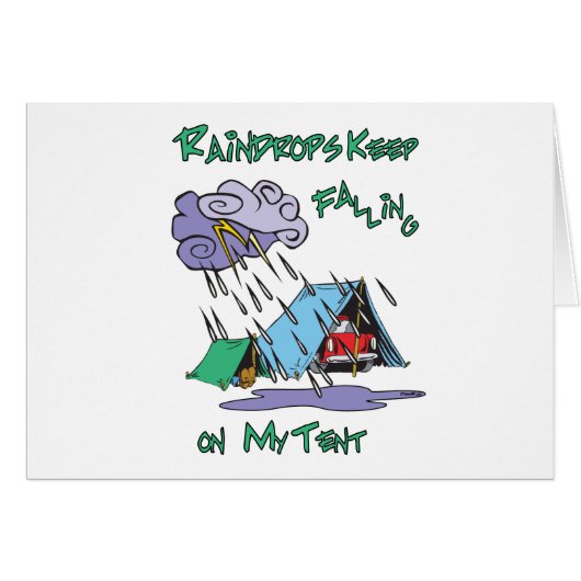 Raindrops Camping Cards (Front Horizontal)