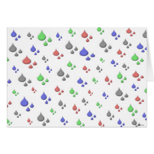 Raindrops Card (Front Horizontal)