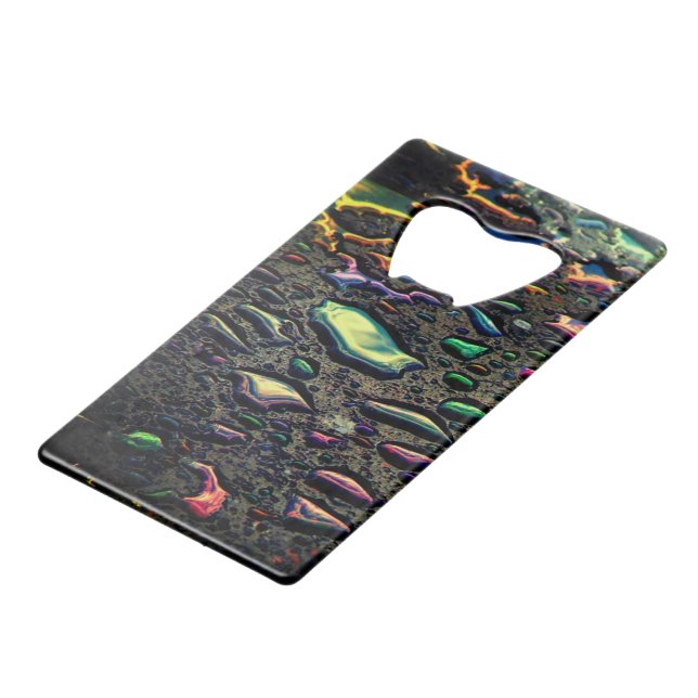Raindrops Credit Card Bottle Opener (Front Angled)