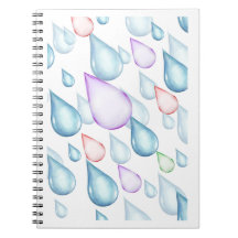 Raindrops design notebook