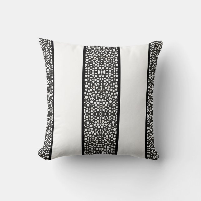 Raindrops I Big Stripes Throw Pillow (Front)