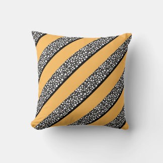 Raindrops I Small Stripes Right Throw Pillow