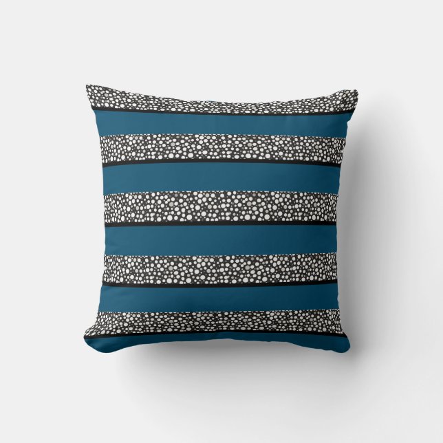 Raindrops I Stripes Throw Pillow (Front)