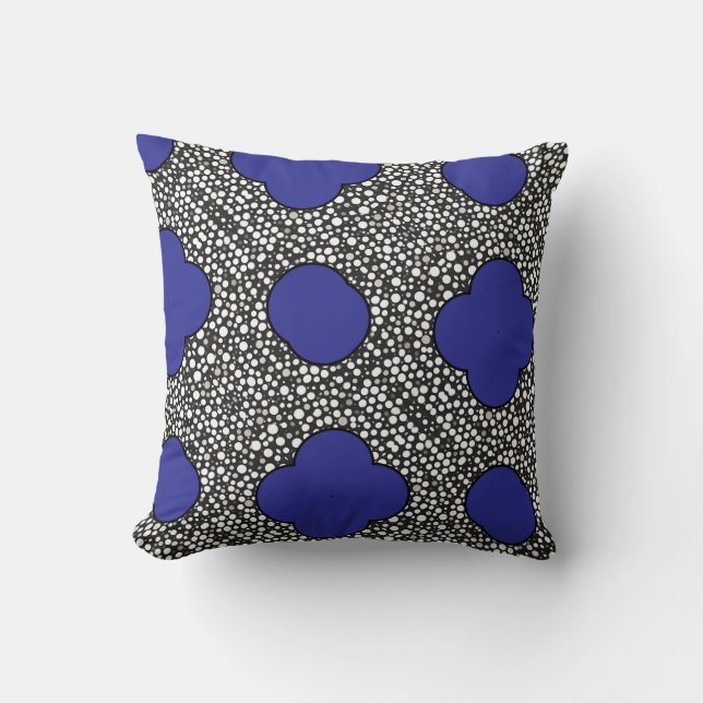 Raindrops III Throw Pillow (Front)