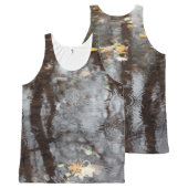 Raindrops in Pond All Over Tank Top (Front and Back)