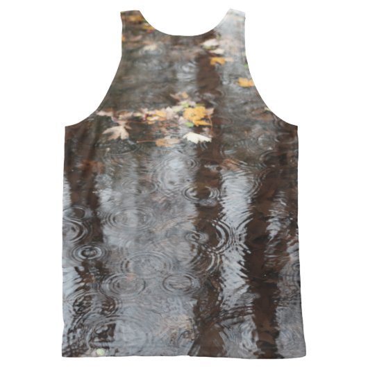 Raindrops in Pond All Over Tank Top (Back)
