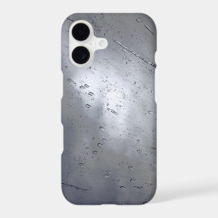 Raindrops Mood – Minimalist Grey iPhone Case