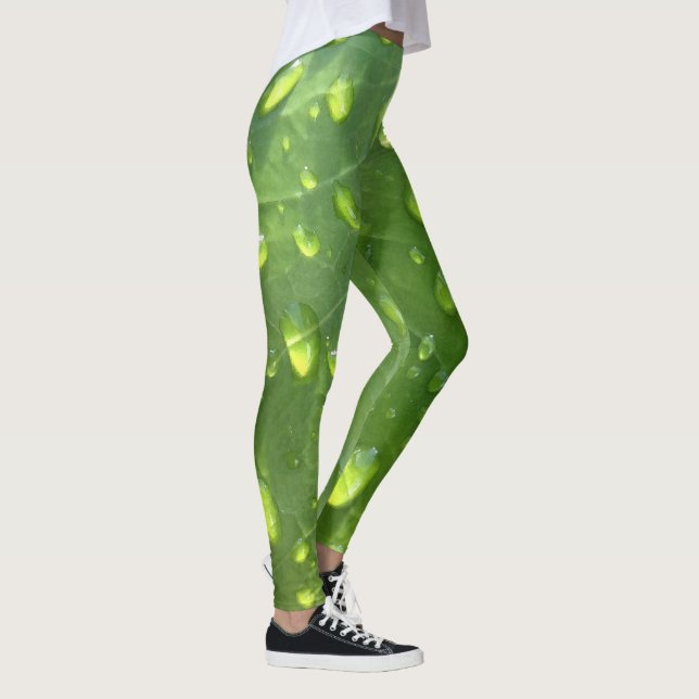 Raindrops on a Leaf Leggings (Right)