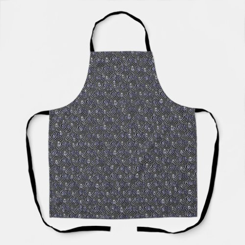 Raindrops on blue grey Metal Apron