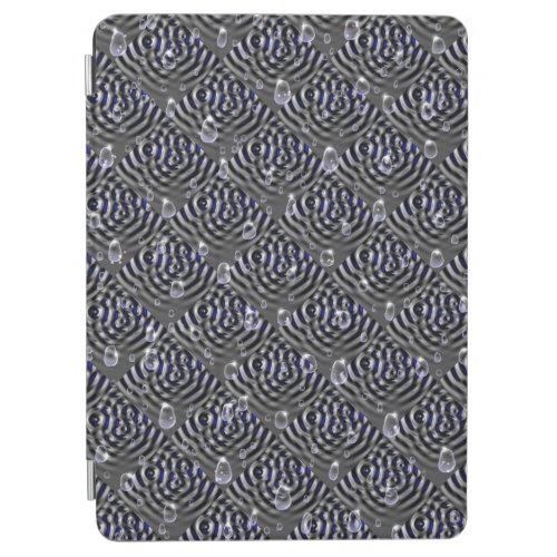 Raindrops on blue grey Metal iPad Air Cover