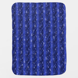 Raindrops on blue Metal Baby Blanket