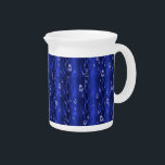 Raindrops on blue Metal Beverage Pitcher<br><div class="desc">Raindrops with Stars on blue Metal ,  abstract,  artdeco rainbowart,  digital work by Krisi ArtKSZP .  More Products in Store Category >>> 3D,  Abstract,  Artdeco,  Retro,  Rainbowart >>> Patterned - Gemustert >>> Raindrops on blue Metal</div>