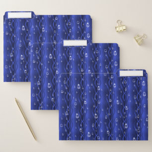 Raindrops on blue Metal File Folder