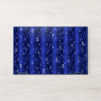 Raindrops on blue Metal HP Laptop Skin