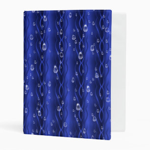 Raindrops on blue Metal Mini Binder